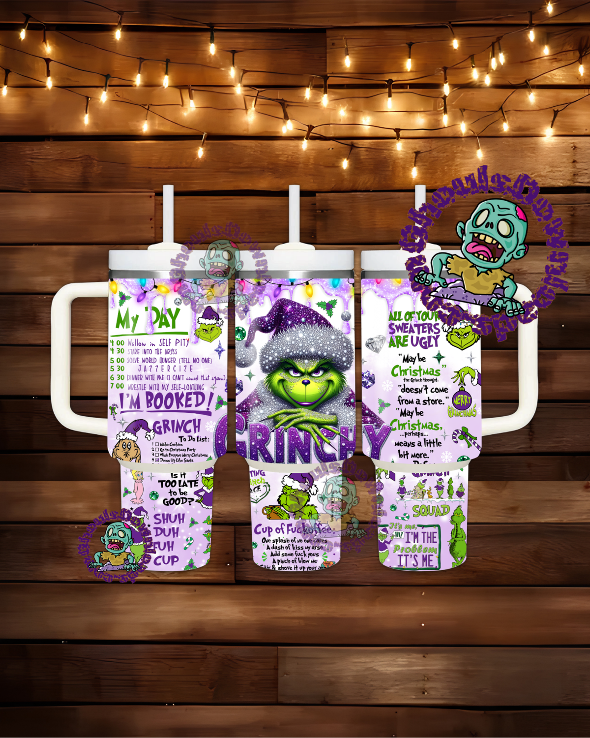 40oz Purple Green Guy
